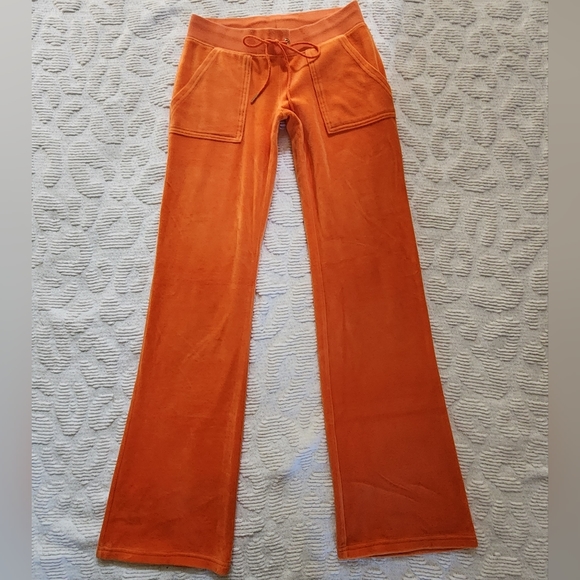 ❤️SOLD❤️ Juicy Couture TrackSuit Pants Orange 🍊 - Picture 1 of 7